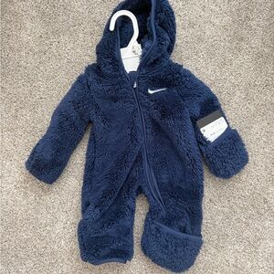 Nike Cozy Navy Blue Fleece Footie
